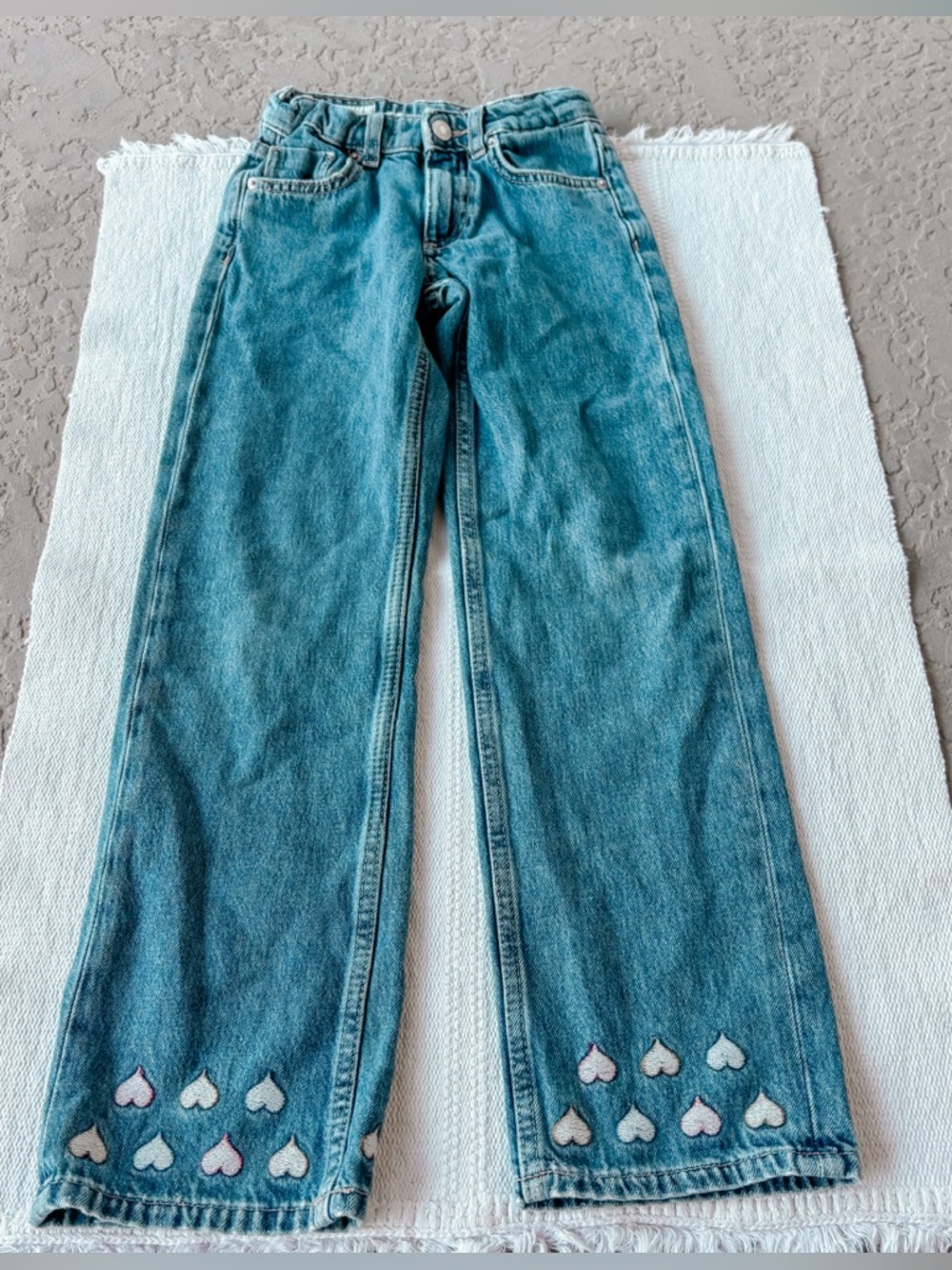 Zara 6-7 years heart jeans